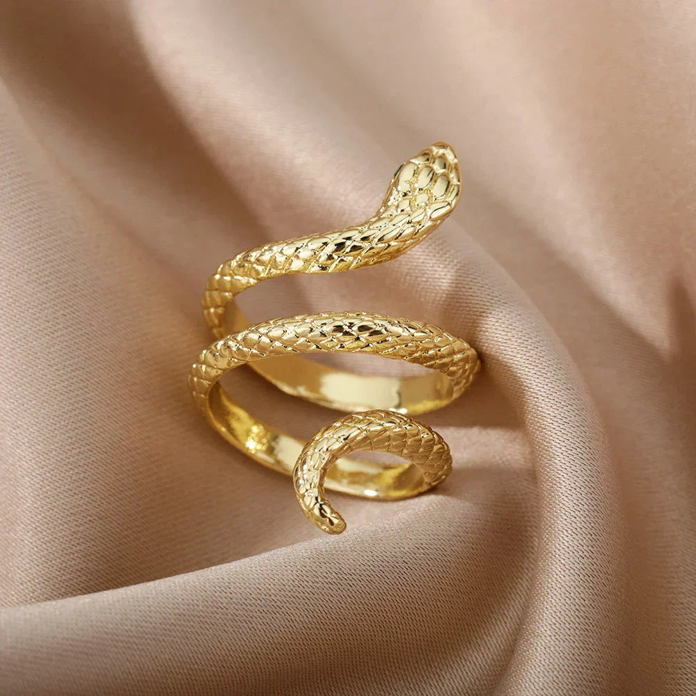 Bague Serpent Dorée