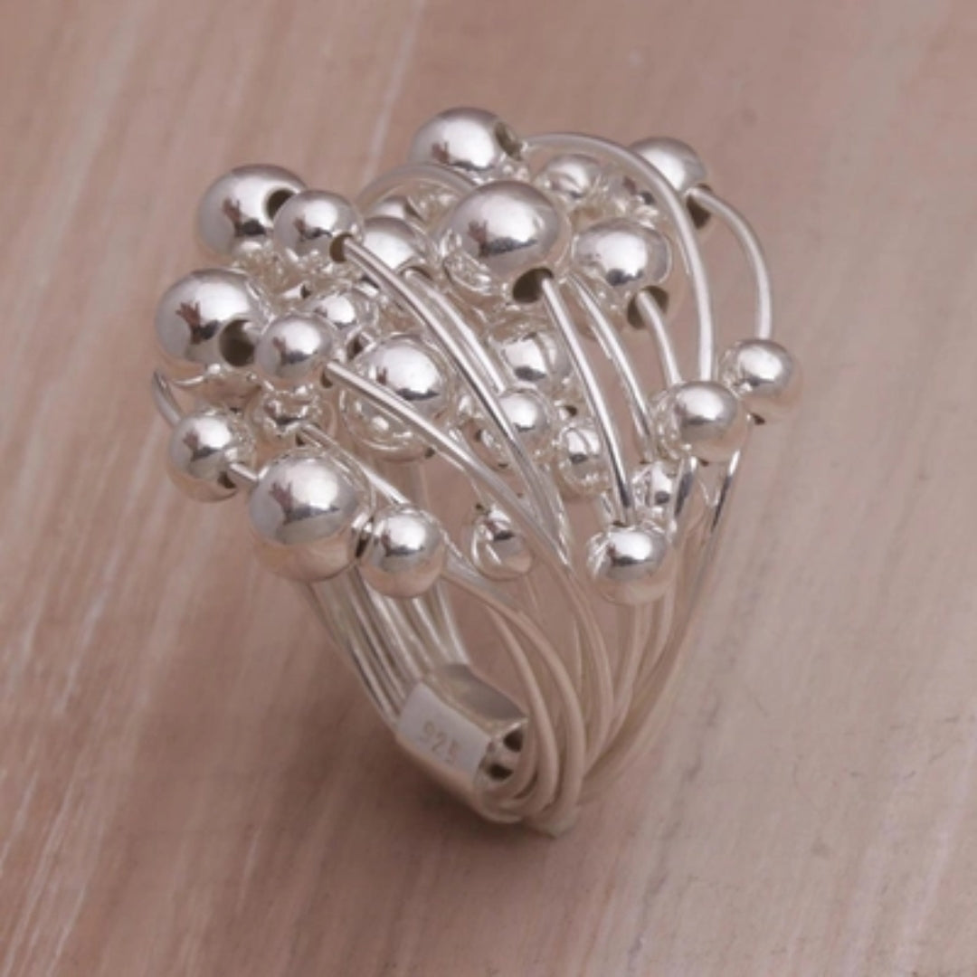Bague Vintage en Silbert Tulipes