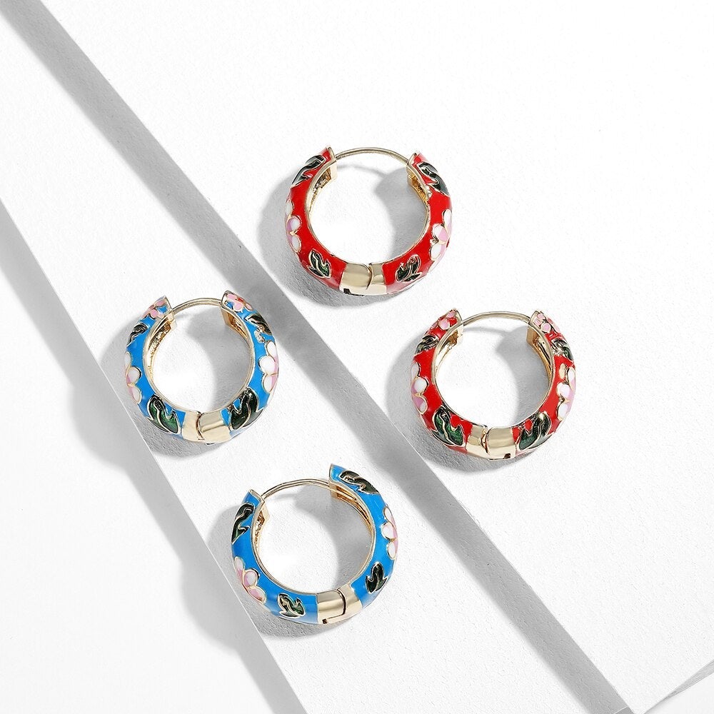 Boucles d'oreilles florales luxueuses