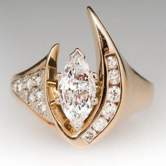 Bague vintage à point lumineux
