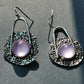 Boucles d'oreilles bohèmes en argent sterling ornées de magnifiques pierres violettes