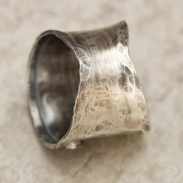 Bague Bande Large Vogel Fleur