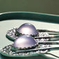 Boucles d'oreilles bohèmes en argent sterling ornées de magnifiques pierres violettes
