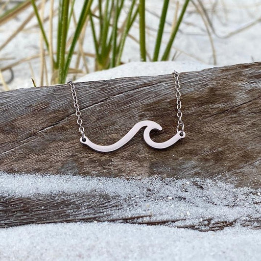 Collier de vagues marines en argent