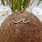 Collier de vagues marines en argent