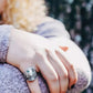 Bague de lune bleue forêt