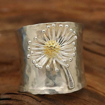 Bague large Tulipe des champs en fleurs