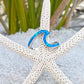 Bague de vagues marines en opale et en argent