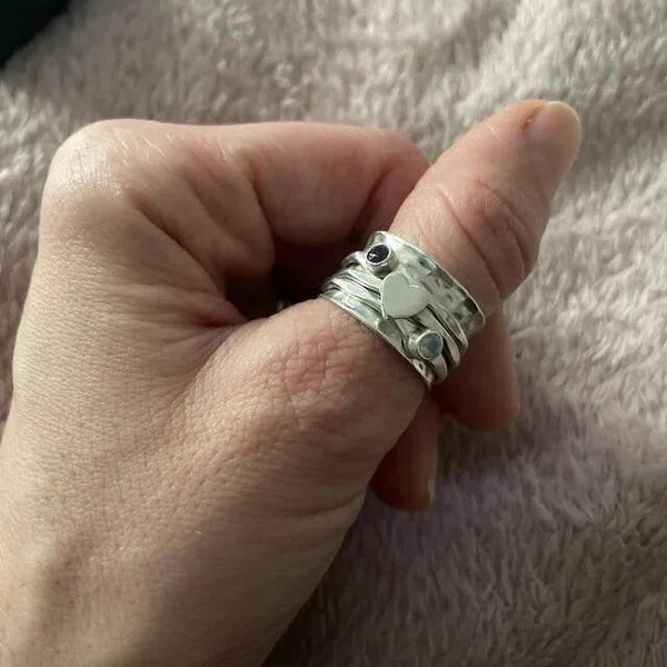 Bague Spinner Herz