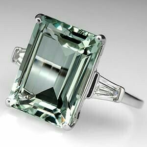 Bague vintage en cristal turquin