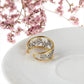 Bague en forme de marguerite creuse irrégulière