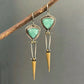 Boucles d'Oreilles Boho Chic en Pierre de Résine Verte Ethnique