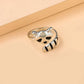 Bague de raton laveur réglable en argent sterling 925