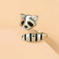 Bague de raton laveur réglable en argent sterling 925