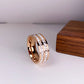 Bague élégante avec double incrustation de zirconia