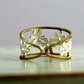 Bague en émail floral vintage exquisie