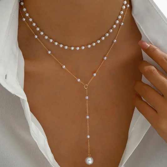 Collier vintage élégant en perles d’eau douce