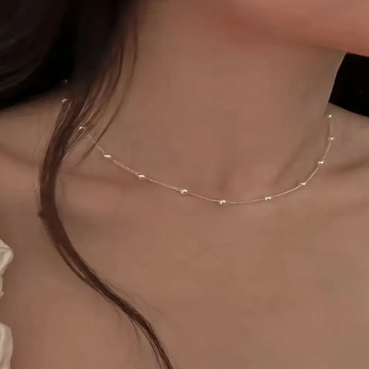 Collier en perles de style vintage baroque élégant en or