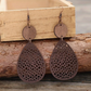 Boucles d'oreilles à goutte en cuir vintage