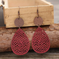 Boucles d'oreilles à goutte en cuir vintage