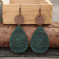 Boucles d'oreilles à goutte en cuir vintage