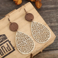 Boucles d'oreilles à goutte en cuir vintage
