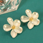 Boucles d'oreilles en or avec fleurs au design vintage