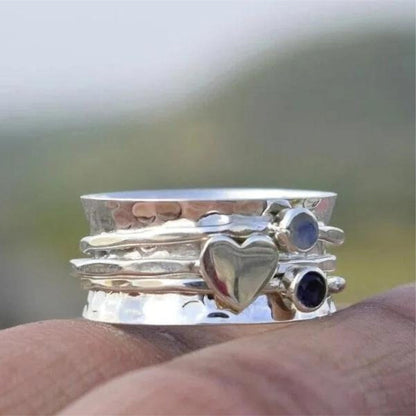 Bague Spinner Herz