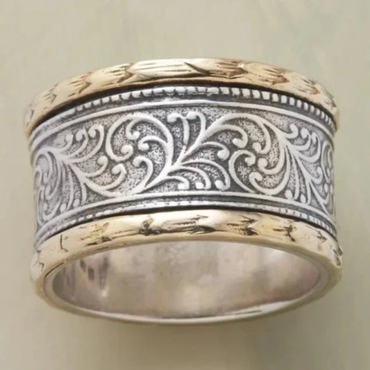 Bague plaquée or et argent vintage