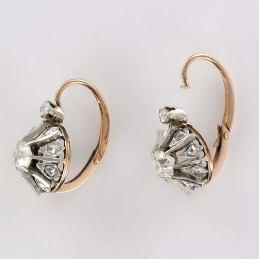Boucles d'oreilles vintage en zirconia petites