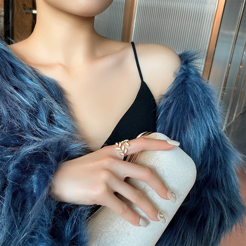 Bague en feuille d'or