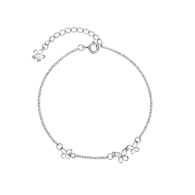 Élégant Bracelet Papillon en Argent Fin