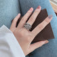 Bague Ajustable en Argent Élégante et Brillante