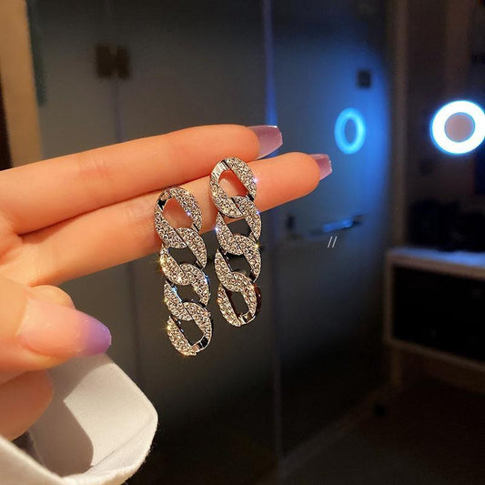 Boucles d'oreilles de luxe Noeuds de luxe en argent sterling et zircone