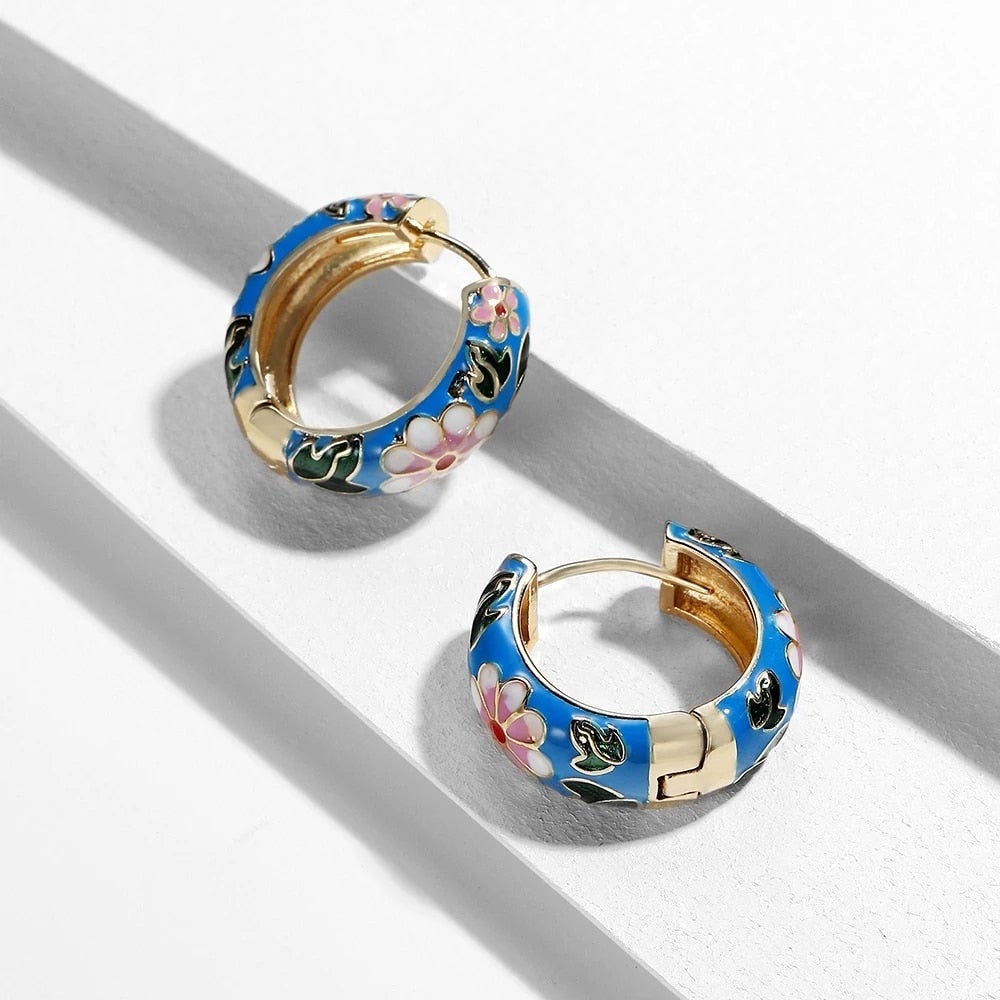 Boucles d'oreilles florales luxueuses