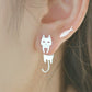 Boucles d'oreilles chatons escalade en argent