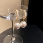Boucles d'oreilles de luxe avec perles et zirconiums