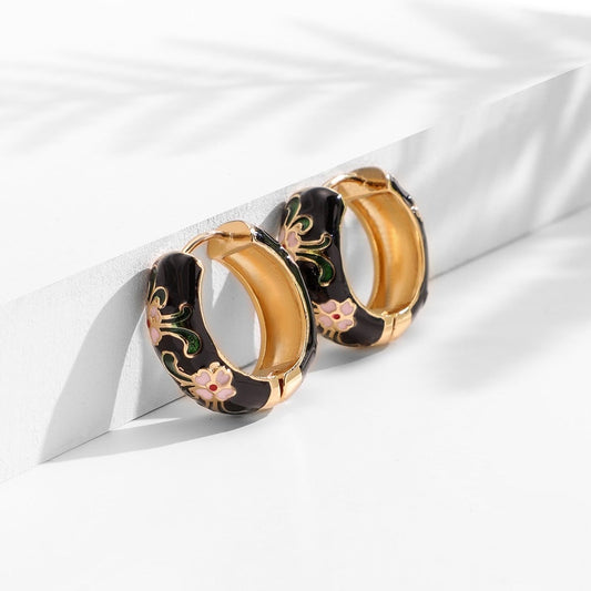 Boucles d'oreilles florales luxueuses