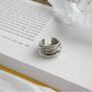 Bague Ajustable en Argent Élégante et Brillante