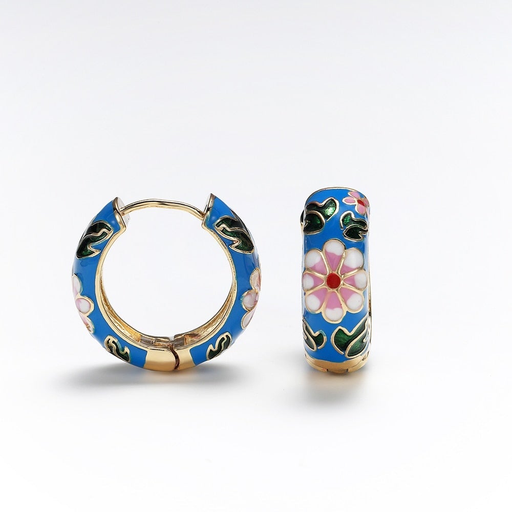Boucles d'oreilles florales luxueuses
