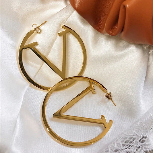 Boucles d'oreilles Punk V en or