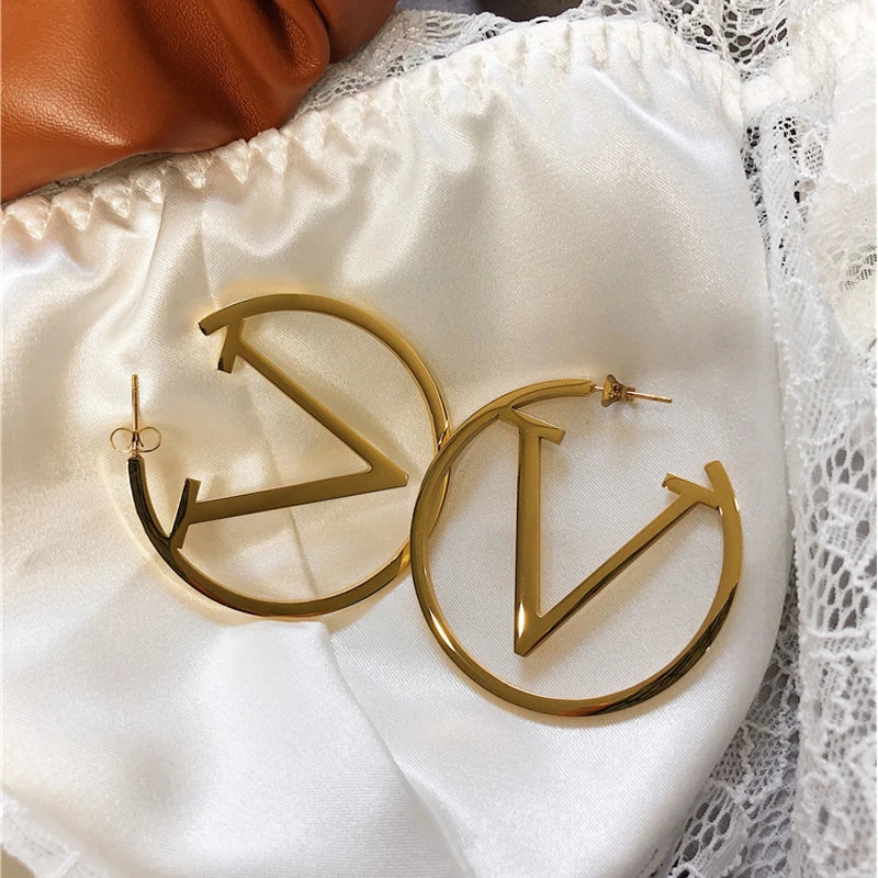 Boucles d'oreilles Punk V en or