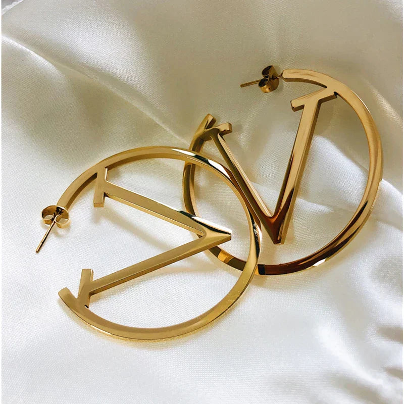 Boucles d'oreilles Punk V en or