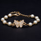 Éblouissant Bracelet Papillon Orné de Perles