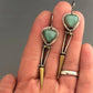 Boucles d'Oreilles Boho Chic en Pierre de Résine Verte Ethnique