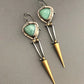 Boucles d'Oreilles Boho Chic en Pierre de Résine Verte Ethnique
