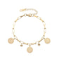 Bracelet Ajustable Élégant avec Charms en Or