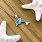 Collier de dauphin en opale et en argent