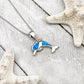 Collier de dauphin en opale et en argent