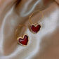 Boucles d'oreilles en forme de cœur en or